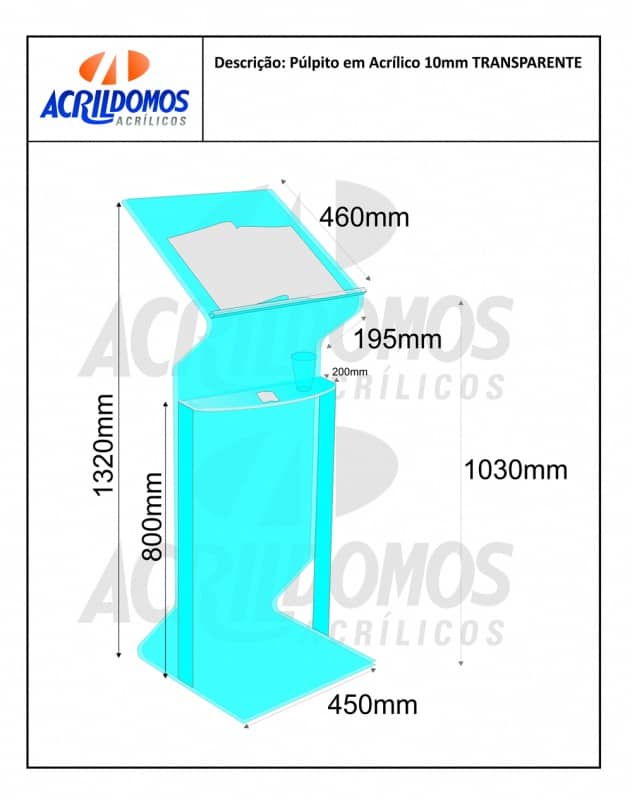 Acrildomos Acrílicos | Púlpitos em Acrílico